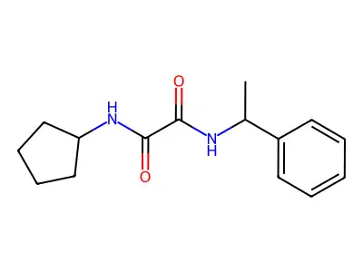N1-cyclopentyl-N2-(1-phenylethyl)oxalamide structure