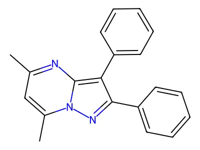 5,7-dimethyl-2,3-diphenylpyrazolo[1,5-a]pyrimidine structure
