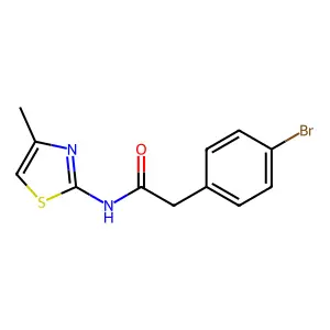 2-(4-bromophenyl)-N-(4-methyl-1,3-thiazol-2-yl)acetamide structure