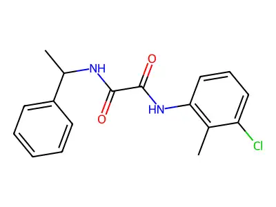 N-(3-chloro-2-methylphenyl)-N'-(1-phenylethyl)ethanediamide structure