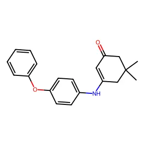 5,5-Dimethyl-3-(4-phenoxyanilino)-2-cyclohexen-1-one structure