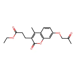 ethyl 3-[4-methyl-2-oxo-7-(2-oxopropoxy)-2H-chromen-3-yl]propanoate structure