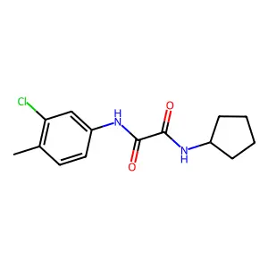 N'-(3-chloro-4-methylphenyl)-N-cyclopentyloxamide structure