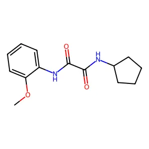 N-cyclopentyl-N'-(2-methoxyphenyl)ethanediamide structure