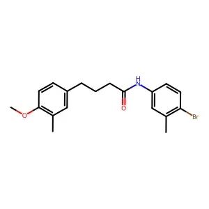 N-(4-bromo-3-methylphenyl)-4-(4-methoxy-3-methylphenyl)butanamide structure