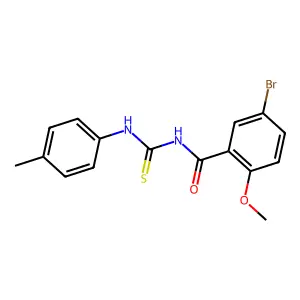 5-bromo-2-methoxy-N-[(4-methylphenyl)carbamothioyl]benzamide structure