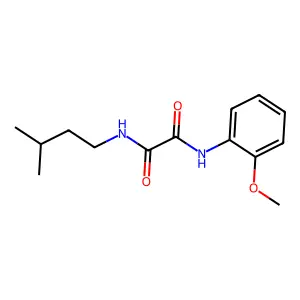 N'-(2-methoxyphenyl)-N-(3-methylbutyl)oxamide structure
