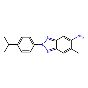 6-methyl-2-[4-(propan-2-yl)phenyl]-2H-1,2,3-benzotriazol-5-amine structure