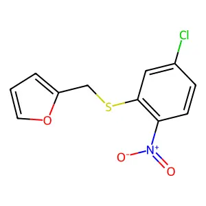 2-[(5-Chloro-2-nitrophenyl)sulfanylmethyl]furan structure