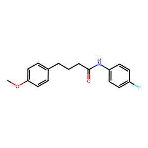 N-(4-fluorophenyl)-4-(4-methoxyphenyl)butanamide structure