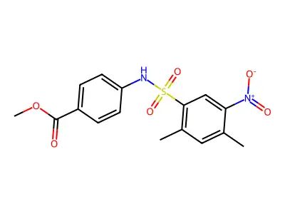 Methyl 4-[(2,4-dimethyl-5-nitrophenyl)sulfonylamino]benzoate structure