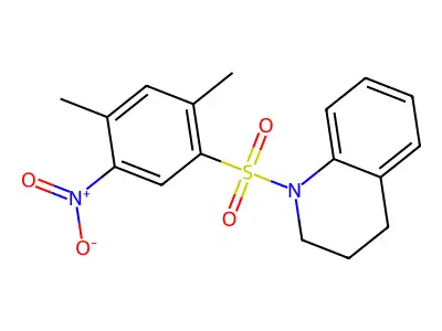1-((2,4-Dimethyl-5-nitrophenyl)sulfonyl)-1,2,3,4-tetrahydroquinoline structure