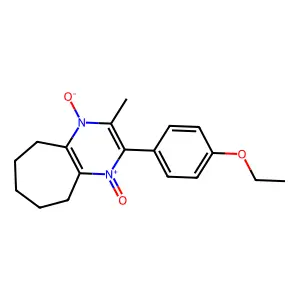 2-(4-ethoxyphenyl)-3-methyl-6,7,8,9-tetrahydro-5H-cyclohepta[b]pyrazine 1,4-dioxide structure