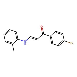 (E)-1-(4-bromophenyl)-3-(2-methylanilino)prop-2-en-1-one structure