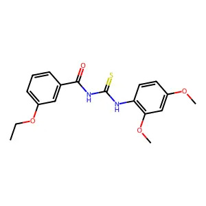 N-[(2,4-dimethoxyphenyl)carbamothioyl]-3-ethoxybenzamide structure