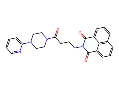 2-(4-oxo-4-(4-(pyridin-2-yl)piperazin-1-yl)butyl)-1H-benzo[de]isoquinoline-1,3(2H)-dione structure