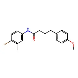 N-(4-bromo-3-methylphenyl)-4-(4-methoxyphenyl)butanamide structure