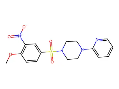 1-(4-Methoxy-3-nitrophenyl)sulfonyl-4-pyridin-2-ylpiperazine structure