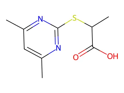 2-(2-Carboxyethyl)thio-4,6-dimethylpyrimidine structure
