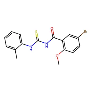 5-bromo-2-methoxy-N-[(2-methylphenyl)carbamothioyl]benzamide structure