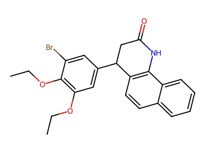 4-(3-bromo-4,5-diethoxyphenyl)-3,4-dihydrobenzo[h]quinolin-2(1H)-one structure