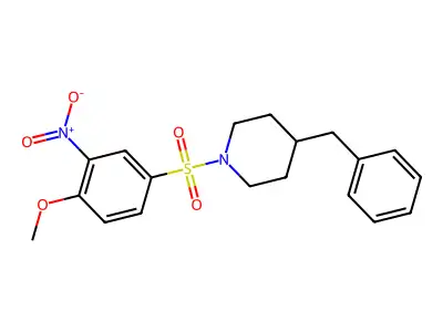 4-Benzyl-1-((4-methoxy-3-nitrophenyl)sulfonyl)piperidine structure