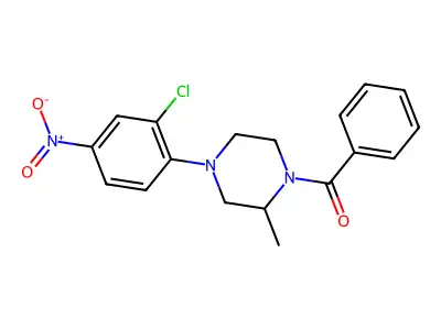 [4-(2-Chloro-4-nitrophenyl)-2-methylpiperazin-1-yl]-phenylmethanone structure