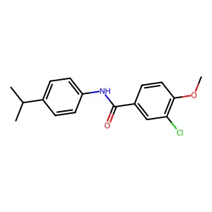 3-chloro-4-methoxy-N-[4-(propan-2-yl)phenyl]benzamide structure