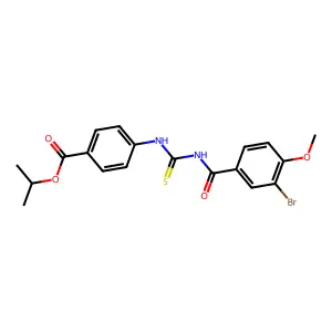 Isopropyl 4-({[(3-bromo-4-methoxybenzoyl)amino]carbothioyl}amino)benzoate structure