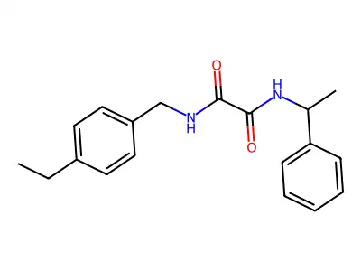 N-[(4-ethylphenyl)methyl]-N'-(1-phenylethyl)oxamide structure