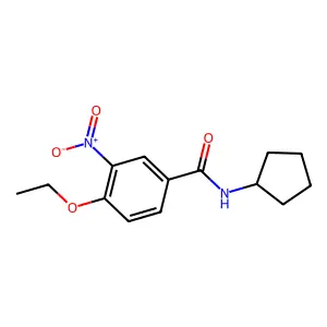 N-cyclopentyl-4-ethoxy-3-nitrobenzamide structure