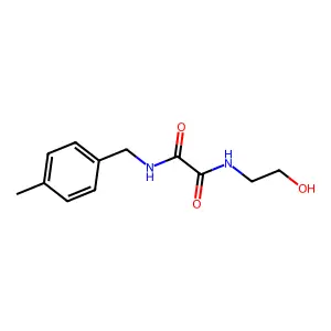 N1-(2-hydroxyethyl)-N2-(4-methylbenzyl)oxalamide structure