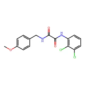 N'-(2,3-dichlorophenyl)-N-[(4-methoxyphenyl)methyl]oxamide structure