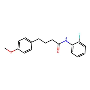 N-(2-fluorophenyl)-4-(4-methoxyphenyl)butanamide structure