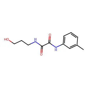 N-(3-hydroxypropyl)-N'-(3-methylphenyl)ethanediamide structure
