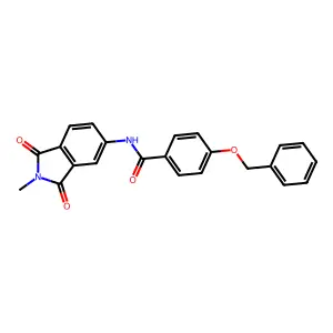 4-(benzyloxy)-N-(2-methyl-1,3-dioxo-2,3-dihydro-1H-isoindol-5-yl)benzamide structure
