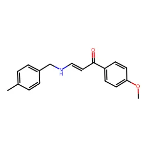 (E)-1-(4-methoxyphenyl)-3-[(4-methylphenyl)methylamino]prop-2-en-1-one structure