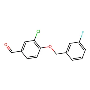 3-Chloro-4-[(3-fluorophenyl)methoxy]benzaldehyde structure