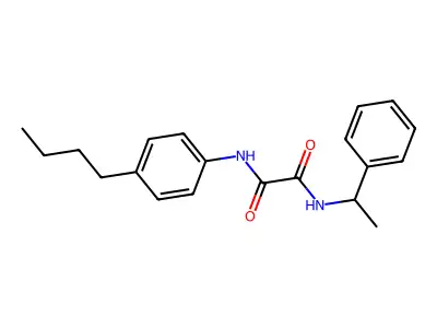 N-(4-butylphenyl)-N'-(1-phenylethyl)ethanediamide structure