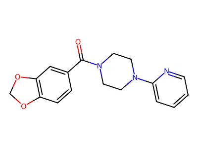 1-(1,3-Benzodioxol-5-ylcarbonyl)-4-(2-pyridinyl)piperazine structure