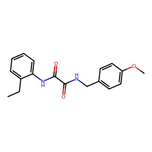 N-(2-ethylphenyl)-N'-(4-methoxybenzyl)ethanediamide structure