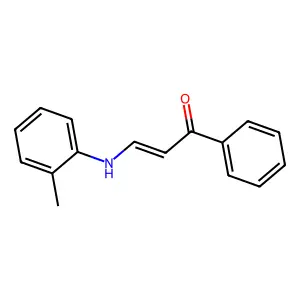 (E)-3-(2-methylanilino)-1-phenylprop-2-en-1-one structure