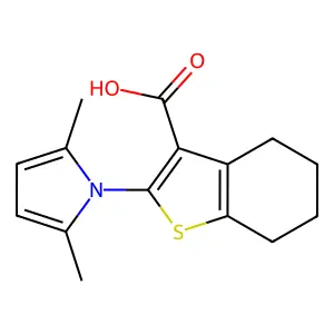 2-(2,5-dimethyl-1H-pyrrol-1-yl)-4,5,6,7-tetrahydro-1-benzothiophene-3-carboxylic acid structure