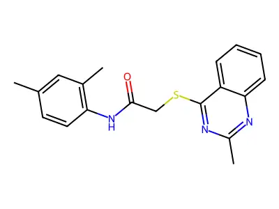 N-(2,4-dimethylphenyl)-2-[(2-methylquinazolin-4-yl)sulfanyl]acetamide structure