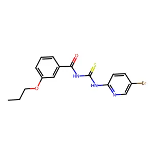 N-[(5-bromopyridin-2-yl)carbamothioyl]-3-propoxybenzamide structure