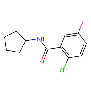 2-chloro-N-cyclopentyl-5-iodobenzamide structure