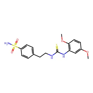 4-(2-{[(2,5-Dimethoxyphenyl)carbamothioyl]amino}ethyl)benzenesulfonamide structure