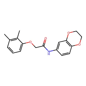 N-(2,3-dihydro-1,4-benzodioxin-6-yl)-2-(2,3-dimethylphenoxy)acetamide structure