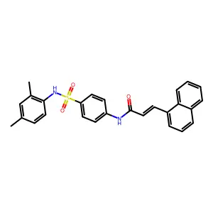 (E)-N-[4-[(2,4-dimethylphenyl)sulfamoyl]phenyl]-3-naphthalen-1-ylprop-2-enamide structure