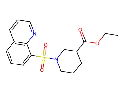 1-(8-Quinolinylsulfonyl)-3-piperidinecarboxylic acid ethyl ester structure